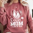 Senior Mom Class Of 2026 Baseball Graduation Heart Comfort Colors Sweatshirt Crimson