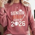 Senior Mom Class Of 2026 Graduate Baseball 2026 Graduation Comfort Colors Sweatshirt Crimson