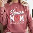 Senior Mom Class Of 2026 Graduation Comfort Colors Sweatshirt Crimson