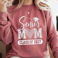 Senior Mom Class Of 2027 Senior Mama 2027 Graduation Comfort Colors Sweatshirt Crimson