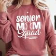 Senior Mom Squad Baseball Class Of 2023 Graduation Comfort Colors Sweatshirt Crimson