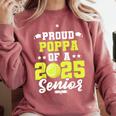 Senior Poppa 2025 Tennis Class Of 2025 Graduation Comfort Colors Sweatshirt Crimson