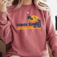 Senior Sunrise 2026 Graduation Cool Retro High School Comfort Colors Sweatshirt Crimson