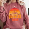Senior Sunrise Class Of 2026 Graduation Proud Graduate Retro Comfort Colors Sweatshirt Crimson