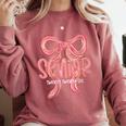 Senior Twenty Twenty-Six Coquette Graduation Class Of 2026 Comfort Colors Sweatshirt Crimson