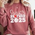 Senior Volleyball Brother 2025 Class Of 2025 Graduation Comfort Colors Sweatshirt Crimson
