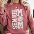 Senior Volleyball Mom 2026 Class Graduation Volleyball Premium Tri-Blend Comfort Colors Sweatshirt Crimson
