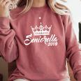 Seniorella 2019 T Shirt Senior Class Of 19 Graduation Comfort Colors Sweatshirt Crimson