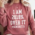 Senioritis Shirt For Senior Graduation Class Of 2018 Comfort Colors Sweatshirt Crimson