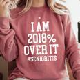 Senioritis Shirt For Seniors Graduation Class Of 2018 Comfort Colors Sweatshirt Crimson