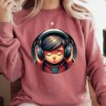 Serene Music Enthusiast With Headphones Introvert Cute Boy Comfort Colors Sweatshirt Crimson Serene Music Enthusiast With Headphones Introvert Cute Boy Comfort Colors Sweatshirt Crimson
