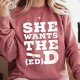 She Wants The EdD Graduation Doctorate EdD Graduate Comfort Colors Sweatshirt Crimson