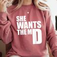She Wants The MD Shirt Medical Graduation Doctor Comfort Colors Sweatshirt Crimson