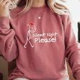 Silent Night Please Christmas Introvert Comfort Colors Sweatshirt Crimson