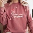 Silent Night Please Christmas Introvert Premium Tri-Blend Comfort Colors Sweatshirt Crimson