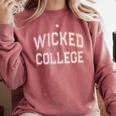 Silly Antisocial WICKED COLLEGE Introvert Don't Call Me Comfort Colors Sweatshirt Crimson