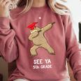Sloth Dabbing 5th Grade Graduation Shirt Fifth Grade Grad Comfort Colors Sweatshirt Crimson