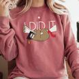 Sloth Graduation Shirt I Did It Diploma Grad Comfort Colors Sweatshirt Crimson