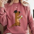 SmileteesGrad Cute Sea Otter Graduation T-Shirt Comfort Colors Sweatshirt Crimson