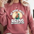 So Done With Being Interrupted Sick And Tired Introvert Premium Tri-Blend Comfort Colors Sweatshirt Crimson