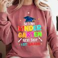 So Long Kindergarten Graduation 2025 Graduate 1st Grade Comfort Colors Sweatshirt Crimson