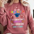 So Long Kindergarten Graduation Look Out 1st Grade 2025 Kids Premium Tri-Blend Comfort Colors Sweatshirt Crimson