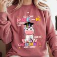 So Long Pre k Graduation 2025 Look Out Kindergarten Girls Premium Tri-Blend Comfort Colors Sweatshirt Crimson