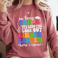 So Long Pre K Graduation Kindergarten Here I Come Kids 2024 Comfort Colors Sweatshirt Crimson