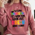 So Long Preschool Pre-K Here I Come Graduation Comfort Colors Sweatshirt Crimson