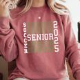 Soccer Senior Night Soccer Senior 2025 Graduation 45 Comfort Colors Sweatshirt Crimson