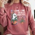 Social Anxiety Introvert Nervous Awkward Socially Comfort Colors Sweatshirt Crimson