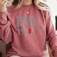 Social Battery 1 Percent Introvert Mood Minimalist Comfort Colors Sweatshirt Crimson Social Battery 1 Percent Introvert Mood Minimalist Comfort Colors Sweatshirt Crimson