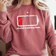 Social Battery Low Introvert Comfort Colors Sweatshirt Crimson Social Battery Low Introvert Comfort Colors Sweatshirt Crimson