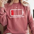 Social Battery Low Introvert Premium Comfort Colors Sweatshirt Crimson Social Battery Low Introvert Premium Comfort Colors Sweatshirt Crimson