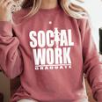 Social Work Graduate TShirt College Graduation Comfort Colors Sweatshirt Crimson