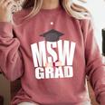 Social Work MSW Graduation Masters Degree Worker 2020 Comfort Colors Sweatshirt Crimson