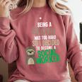 Social Work Student Masters Degree Graduation Comfort Colors Sweatshirt Crimson