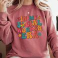 In My Social Worker Era Cute Social Worker Graduation MSW Comfort Colors Sweatshirt Crimson