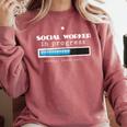 Social Worker In Progress MSW Masters Graduation Shirt Comfort Colors Sweatshirt Crimson