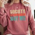 Society Is The Problem Not Me Sarcastic Introvert Comfort Colors Sweatshirt Crimson Society Is The Problem Not Me Sarcastic Introvert Comfort Colors Sweatshirt Crimson