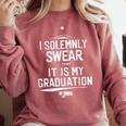 I Solemnly Swear That It's My Graduation Class Of 2024 Grad Comfort Colors Sweatshirt Crimson