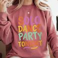 Solo Dance Party Tonight Singles Introvert Humor Comfort Colors Sweatshirt Crimson Solo Dance Party Tonight Singles Introvert Humor Comfort Colors Sweatshirt Crimson