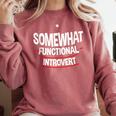 Somewhat Functional Introvert Comfort Colors Sweatshirt Crimson