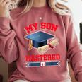 My Son Mastered It Shirt Masters Tee Graduate Graduation Comfort Colors Sweatshirt Crimson