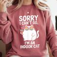 Sorry I Can’t Go I’m An Indoor Cat Introvert Cat Comfort Colors Sweatshirt Crimson Sorry I Can’t Go I’m An Indoor Cat Introvert Cat Comfort Colors Sweatshirt Crimson