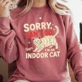 Sorry I Can't Go I'm An Indoor Cat Introvert Cat Owner Comfort Colors Sweatshirt Crimson Sorry I Can't Go I'm An Indoor Cat Introvert Cat Owner Comfort Colors Sweatshirt Crimson