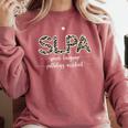 Speech Therapy Graduation For SLPA Therapist Comfort Colors Sweatshirt Crimson
