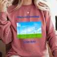 Out Standing In Her Field Graduation Tee Comfort Colors Sweatshirt Crimson