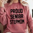 Stepmom Stepmother SEN18R Grad Senior Graduation Party Shirt Comfort Colors Sweatshirt Crimson