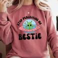 Stop Perceiving Me Bestie Alien Neurodivergent Introvert Comfort Colors Sweatshirt Crimson
